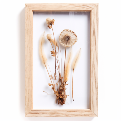 Decorative Photo Frame Ornaments with Dried Flowers