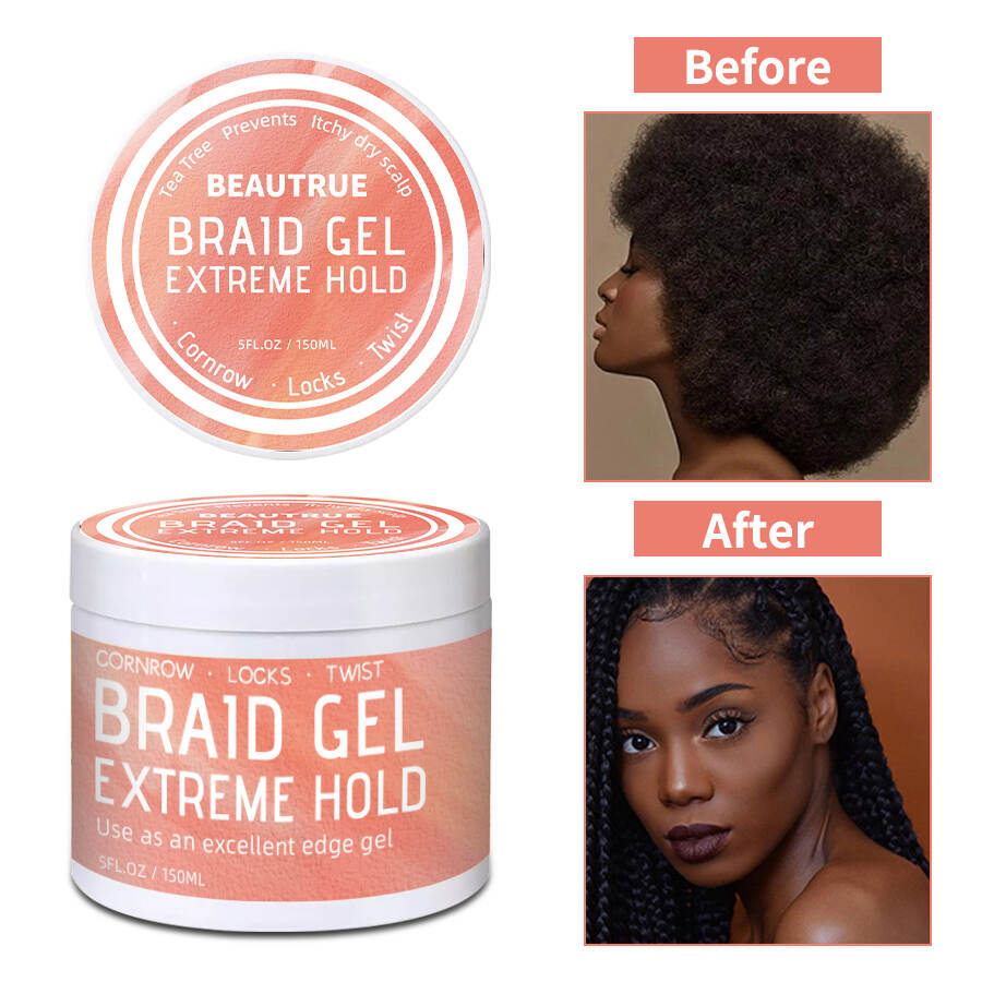 YOUR LOGO Braid Gel Extreme Hold Smooths and Tames Frizz No Flaking or Drying High Shine Long Lasting for Braids Locks