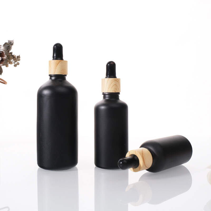 Black matte oil bottle