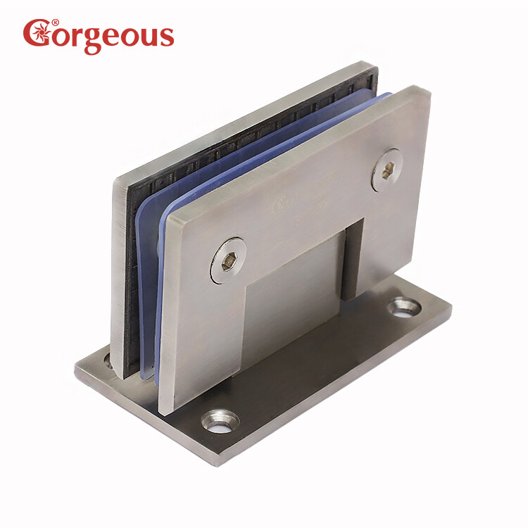 gorgeous 202 304 stainless steel  90 degree wall to glass hinge for shower door