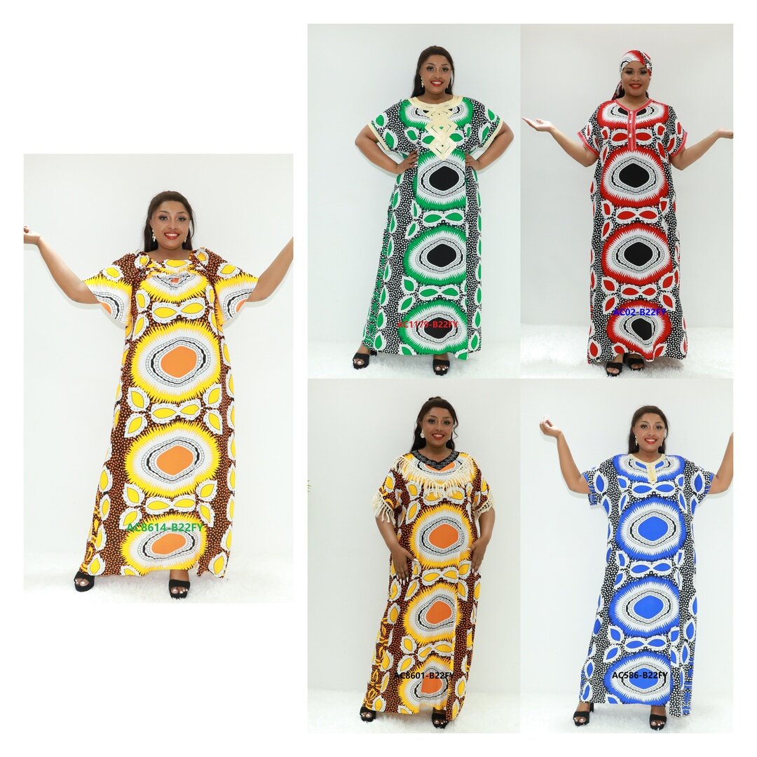 Africa Roupas Bordadas Caftan Ay Moda AC8614-B22FY Tanzânia Vestido muçulmano Dashiki Dress Dress