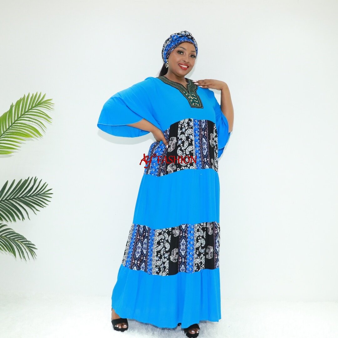 무슬림 드레스 DASHIKI KAFTAN BLC40789F TOGO ABAYA BOUBOU