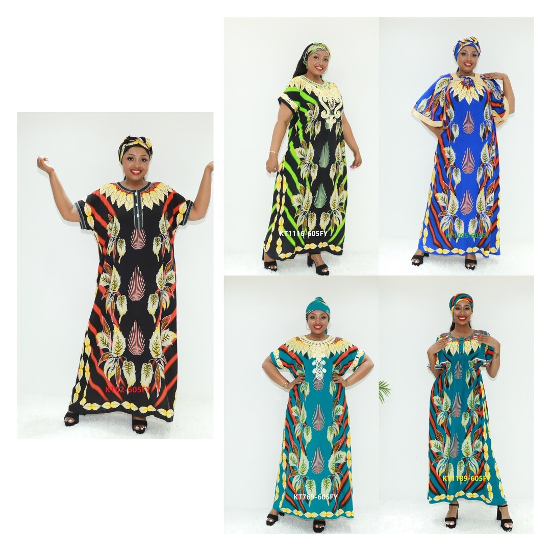 Afrikanische Kleider Muslimbekleidung Liebe Sahara KT02-605FY Tansania Mode ethnisches Kleid