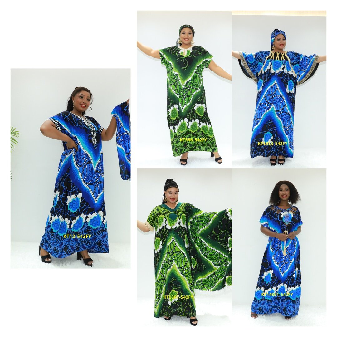 ムスリマドレスアービックドレスKaftan 2022 Love Sahara KT12-542fy Ghana Caftan Boubou