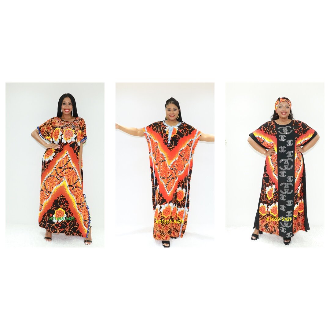 Мусульманская одежда фиолетовая абая KT1498-542f Nigeria Fashion Boubou