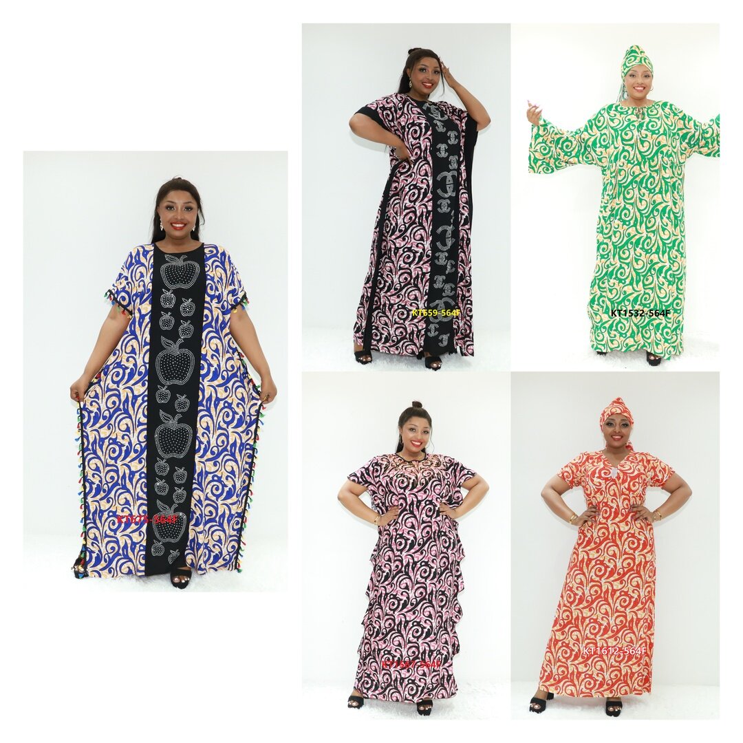 Vestidos africanos Abaya NUEVO Diseño Ay Fashion KT675-564F Abidjan Fashion Dera