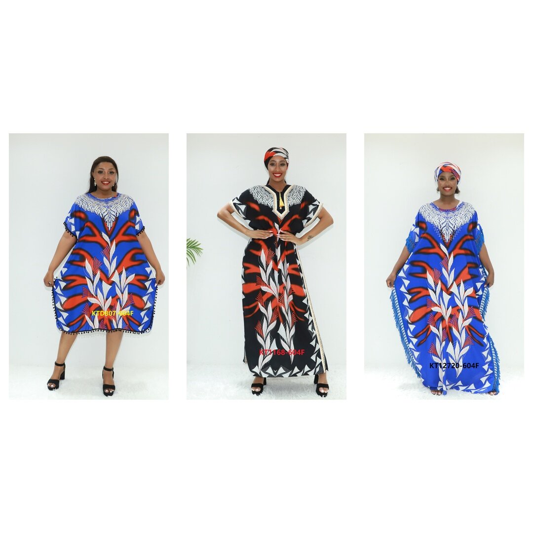 Les femmes musulmanes habillent l'été Kaftan KTD807-604f congo robe musulmane caftan