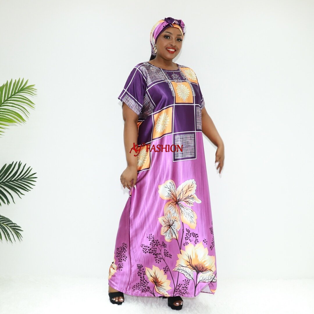 Frau ethnischer Trage Woma Abaya SD159f Nigeria Mode Afrika gedrucktes Kleid