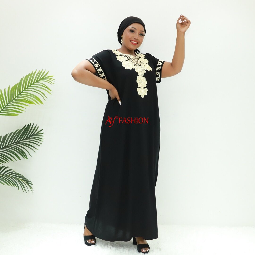 Roupas muçulmanas tule abaya amor sahara sta2001f vestido de traços de traços de tração