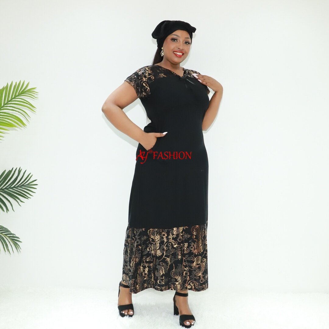 muslimah dress piping abaya AY Fashion STA2679-2F Ghana Fashion dashiki dress