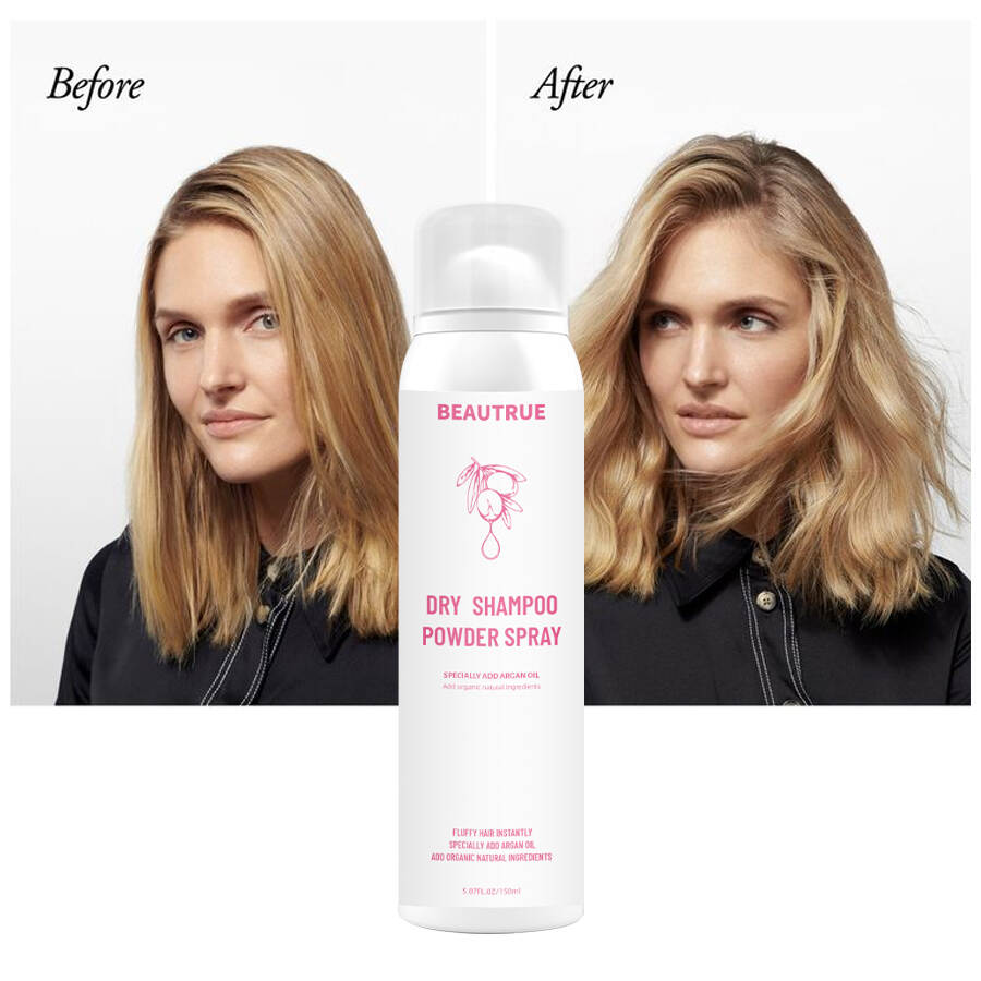 YOUR LOGO Natural Dry Shampoo Spray Add Rice Refresh Oily Hair and Restore Volume for All Hair Types