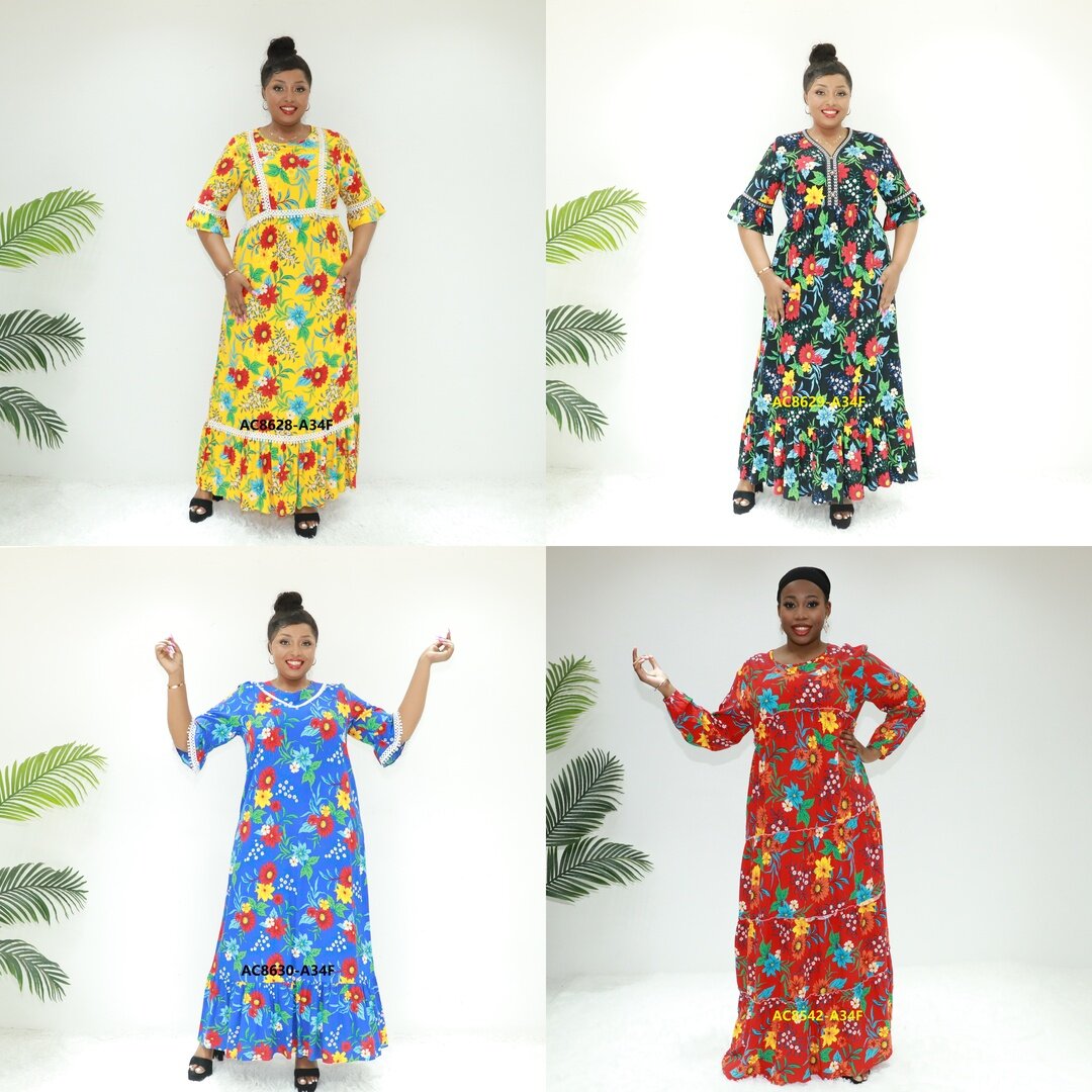 woman ethnic wear transparent kaftan AY Fashion AC8628-A34F Ghana boubou kaftan