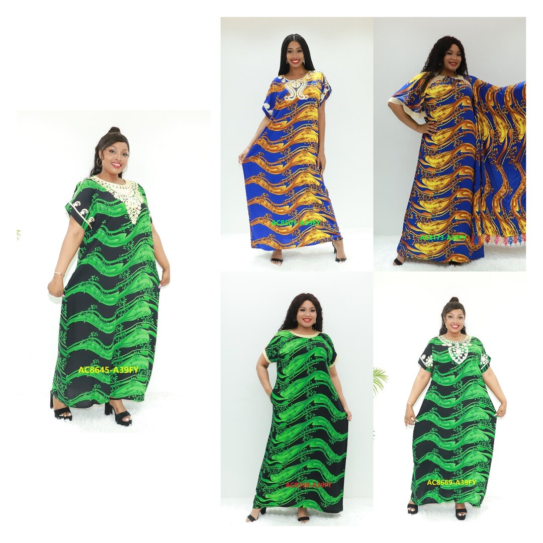 Vestido de mujeres musulmanas Shein Boubou New Ay Fashion AC8645-A39FY Abidjan Boubou Dera