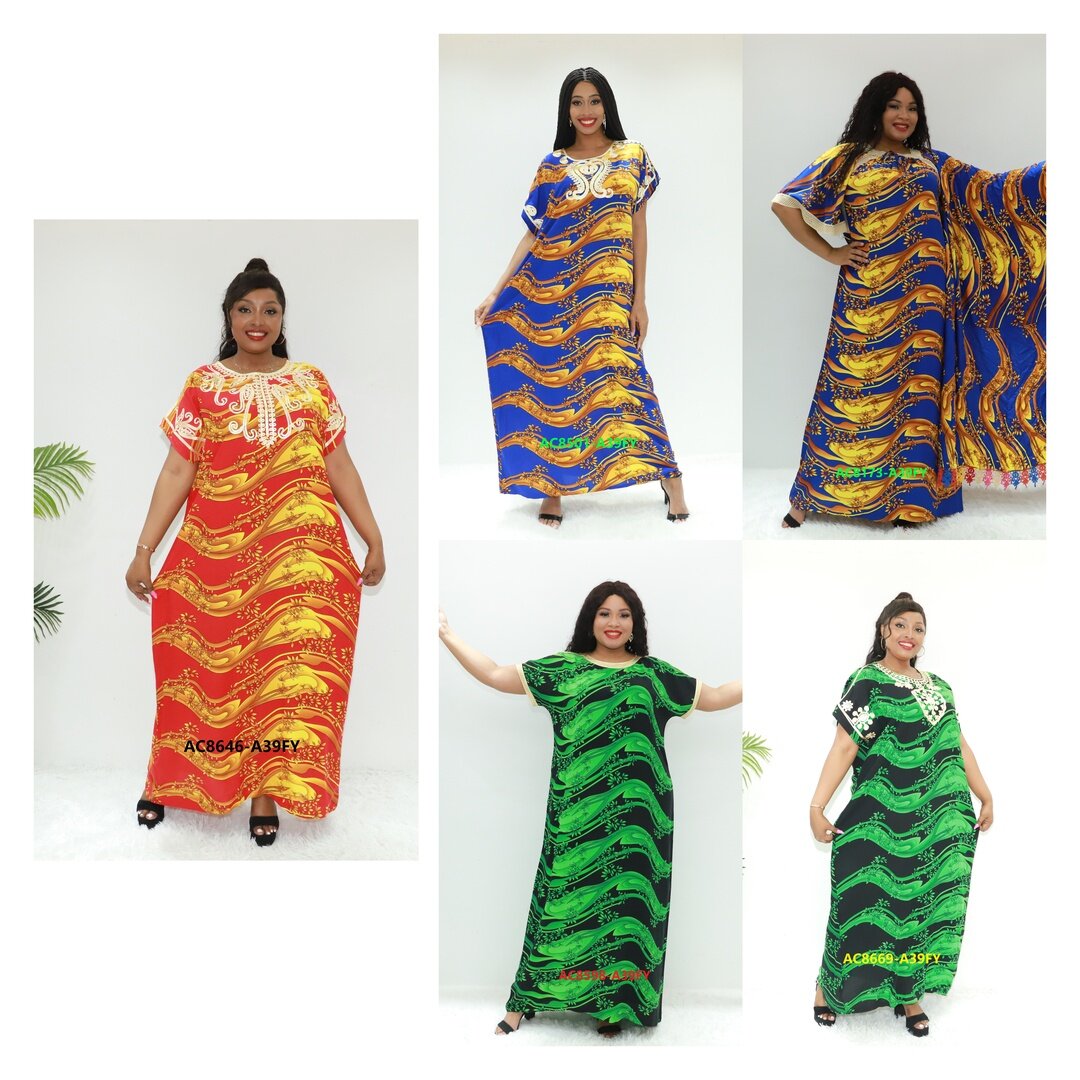 Vêtements africains Robe de marocaine Ay Fashion AC8646-A39 Nigeria Abaya Africa Robe imprimée