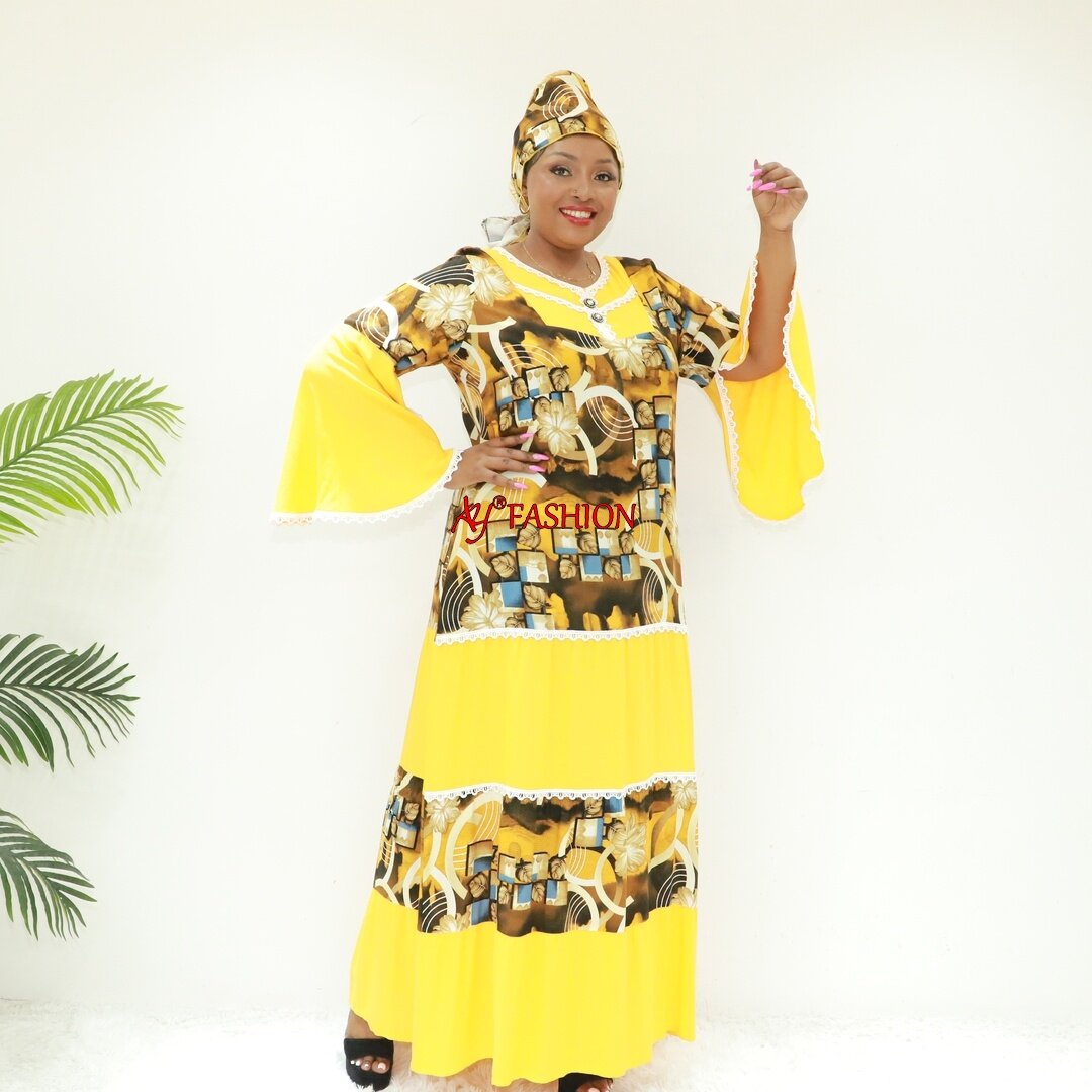 Afrika Kleid Großhandel Kaftans USA BLC40815f Nigeria Abaya Afrika gedrucktes Kleid