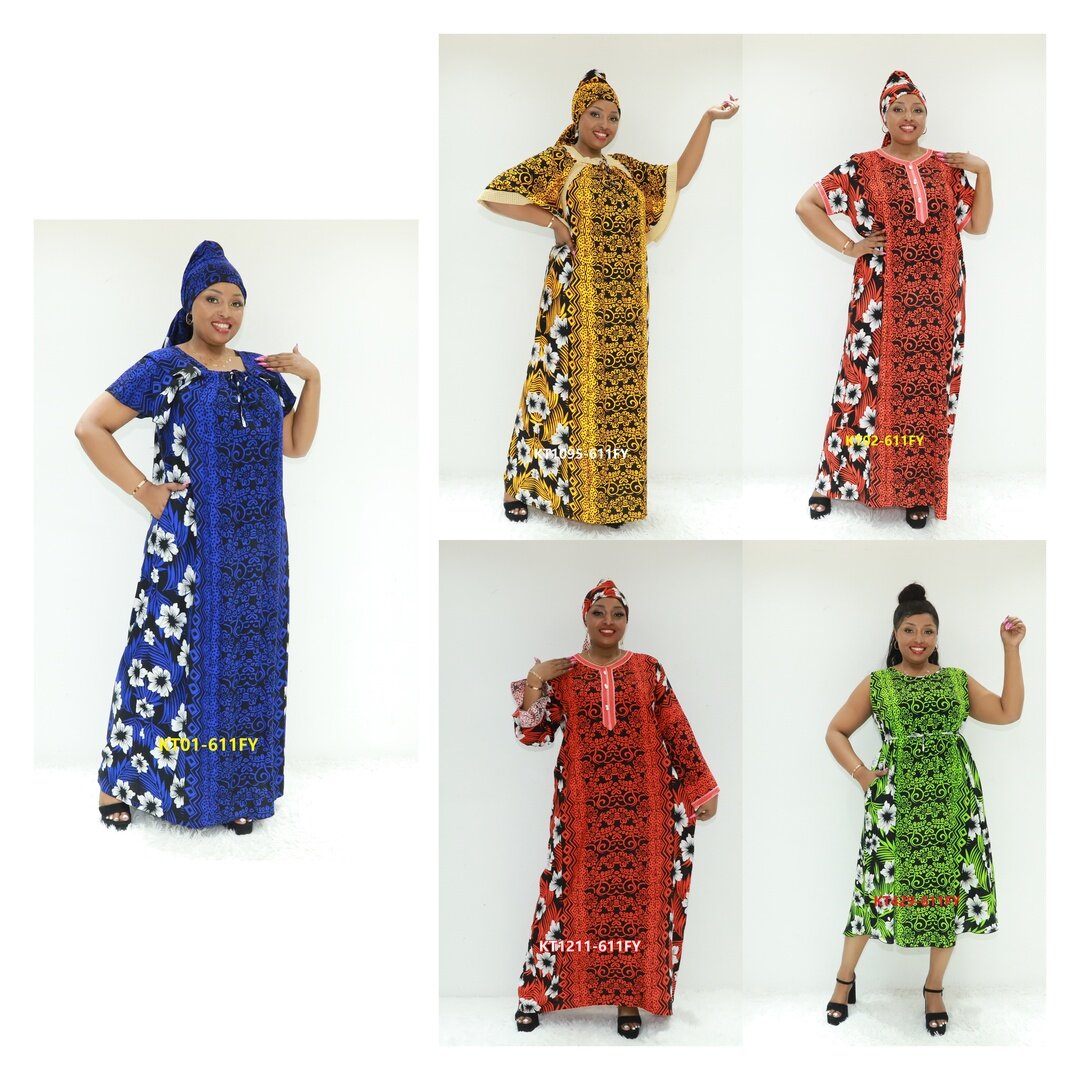 ropa étnica Vestido ligero africano KT01-611fy Camerún Musulmán Caftan