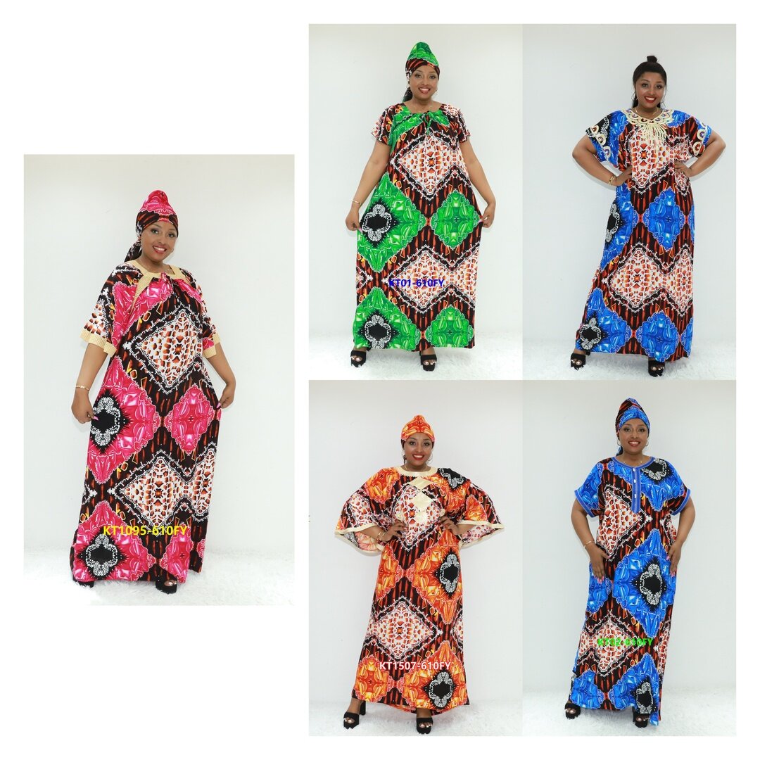 非洲服装Burka Love Sahara KT1095-610FY尼日利亚Boubou Dashiki连衣裙