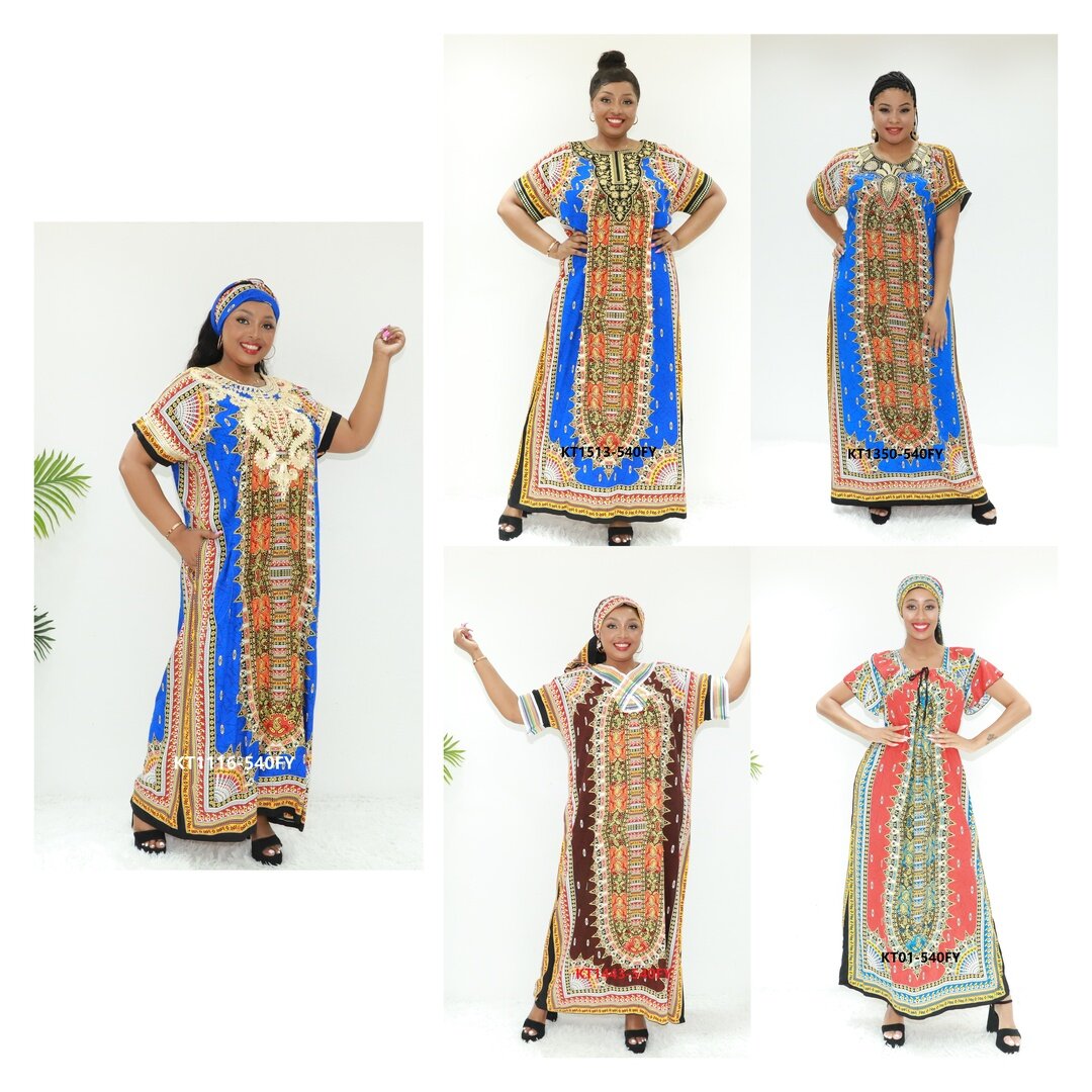 Roupas islâmicas Boubou Dame Love Sahara KT1116-540FY Tanzânia Vestido muçulmano Dera