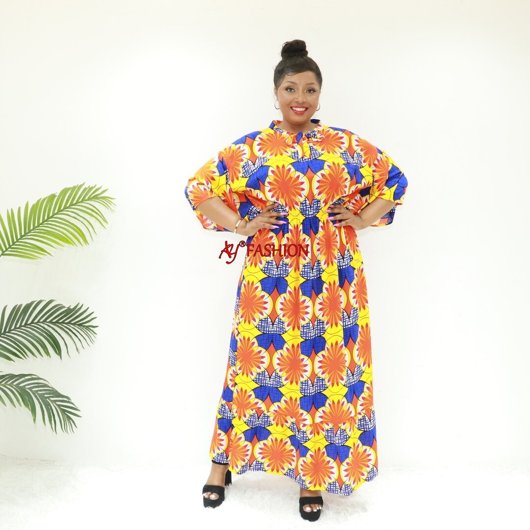 Мусульманские женщины одеваются, абая использовала AY Fashion KT1529-549F Abidjan Boubou Dera