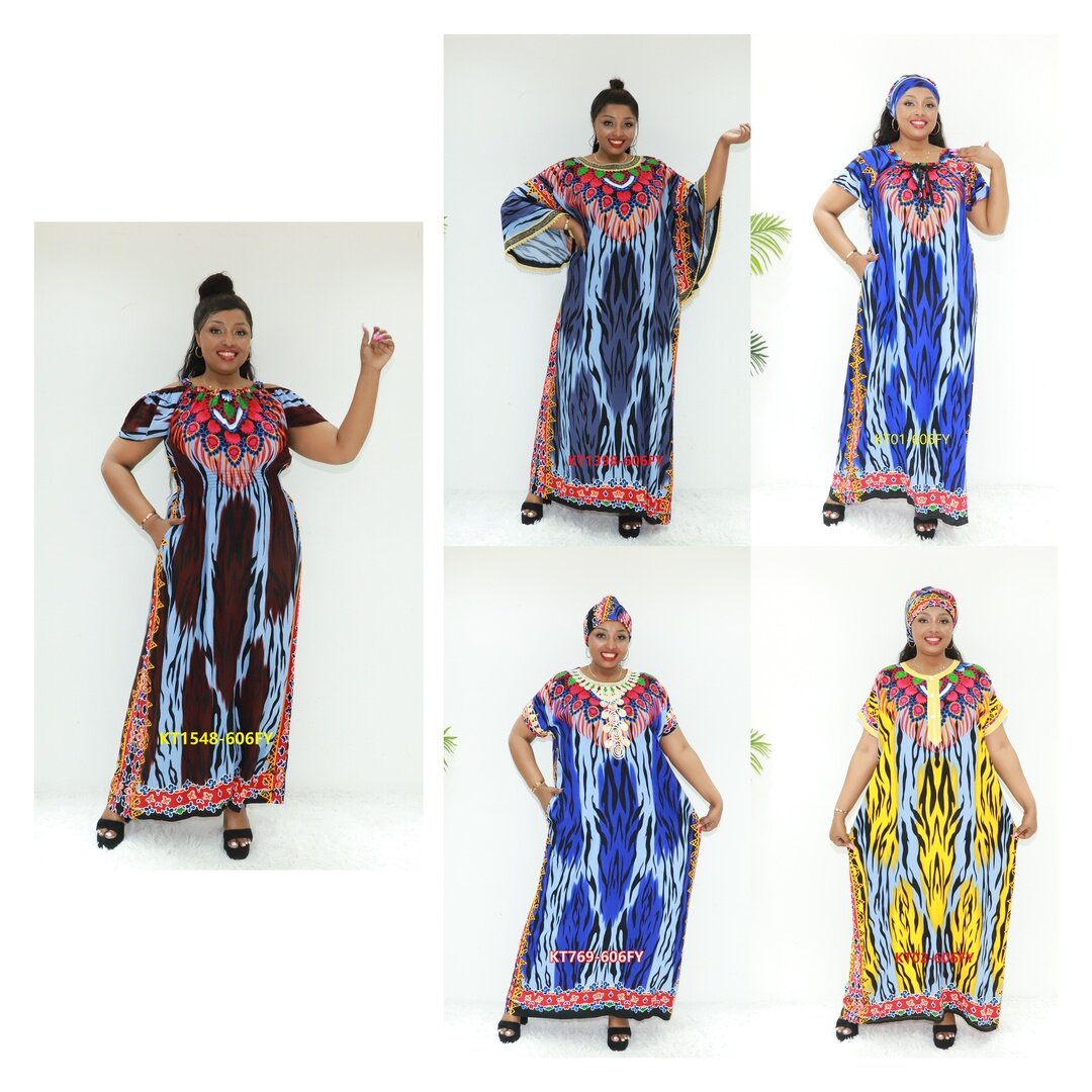 Roupas da África Africanas Boubous Pote femmes Love Sahara KT1548-606fy Tanzânia Boubou Boubou