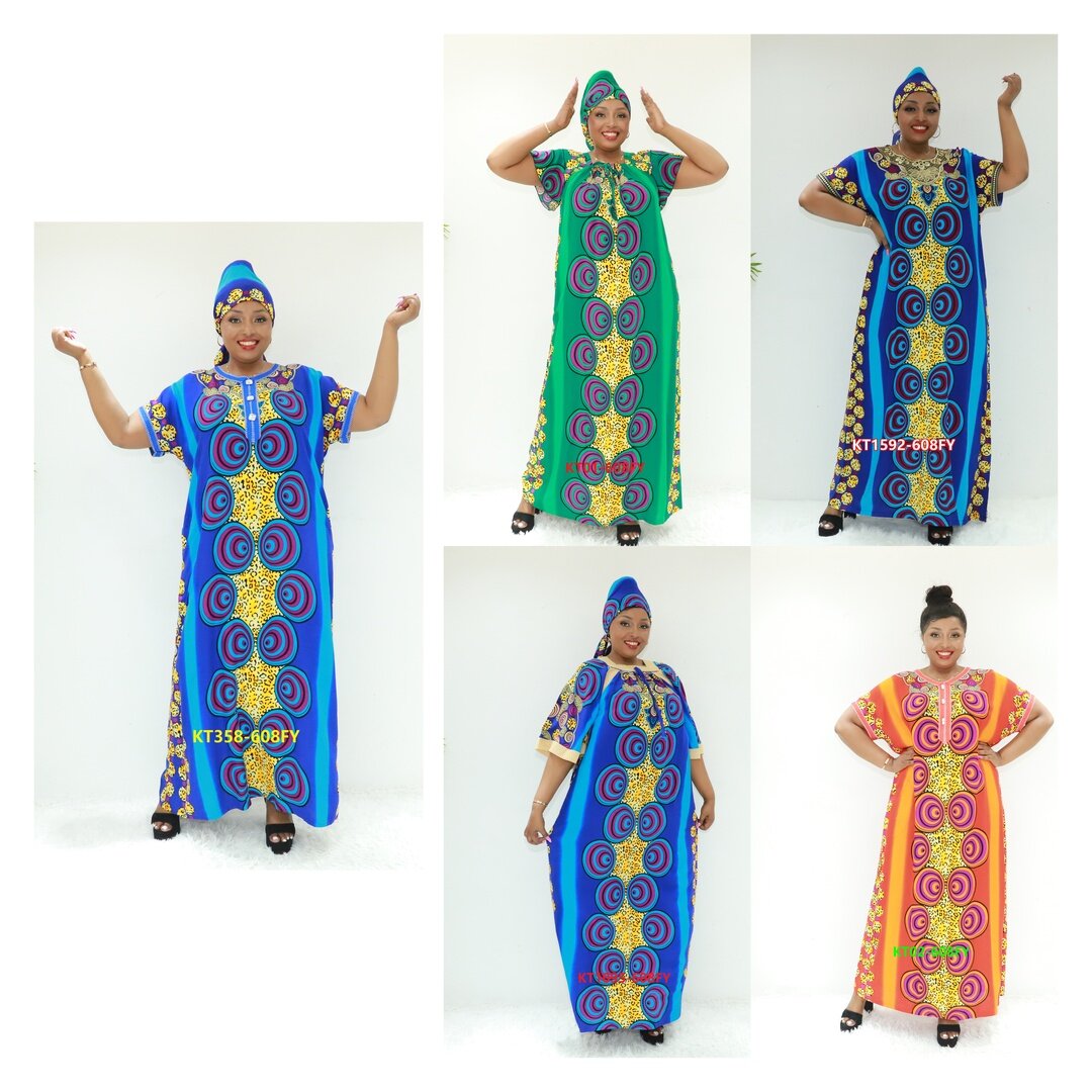 Vestidos africanos Boda musulmana Abaya Love Sahara KT358-608FY Camerún ropa Dashiki Vestido