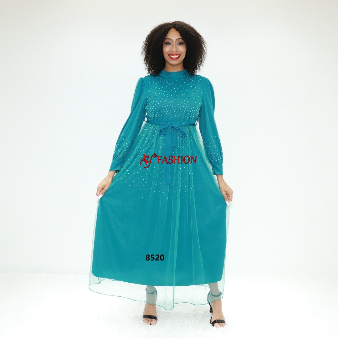 woman ethnic wear abaya simple khaki 8520 Nigeria clothing Kaftan