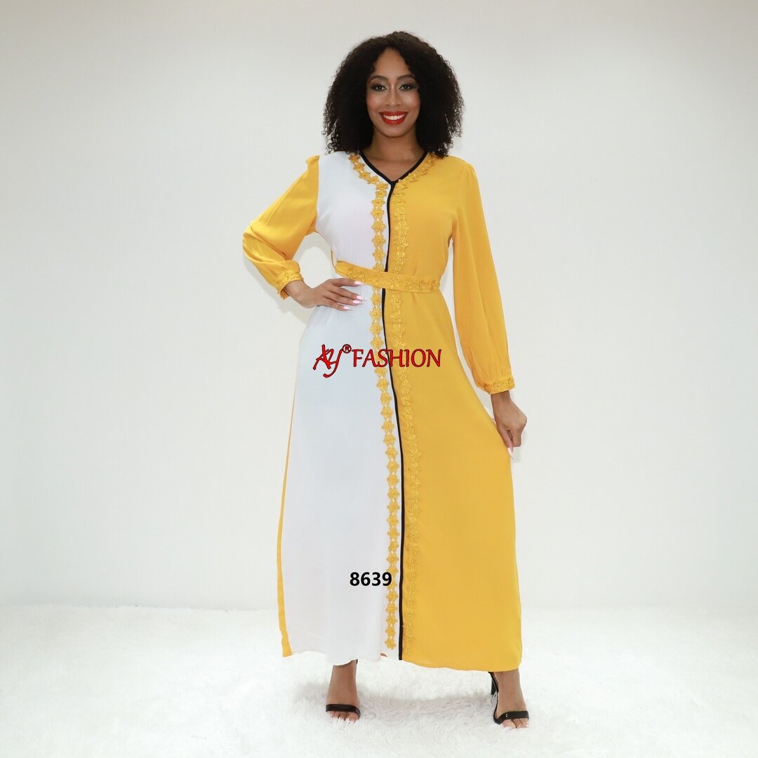 Caixa de vestido de estilo Kimono ABAYA Projeto AY Moda 8639 Vestido etéreo de roupas Abidjan