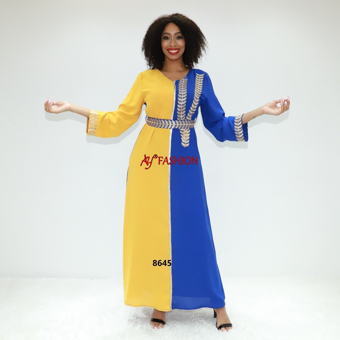 Modest Wear Abaya Set Lux Ay Fashion 8645 Congo Boubou Muslimah Robe