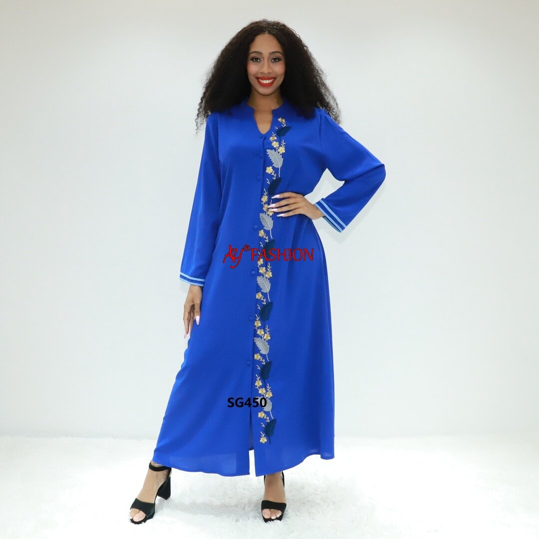 Robe ample offenne Abaya ay Fashion SG450 Tanzania Vêtements musulmans traditionnels