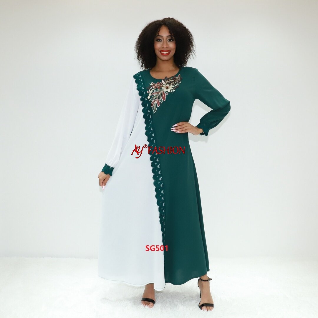 Africa Vêtements Robes d'hiver pour les dames SG501 Tanzania Robe musulmane Dames Robe