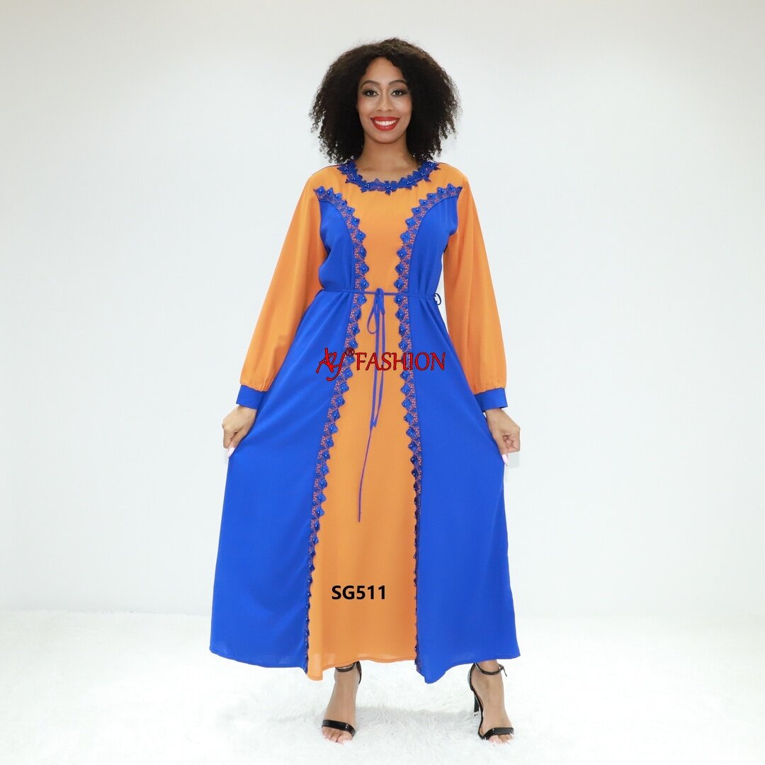 Élégant abaya somalien robe musulmane fashion sg511 ghana vêtements kaftan