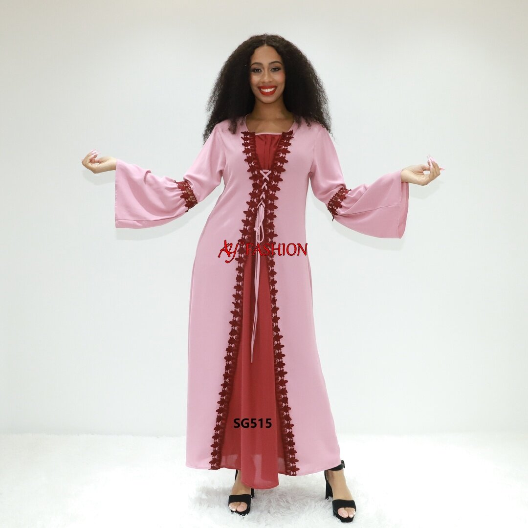 Afrikanische Kleider Afrikanische Kaftan -Baumwolle SG515 Nigeria Kleidung Muslimah Kleid