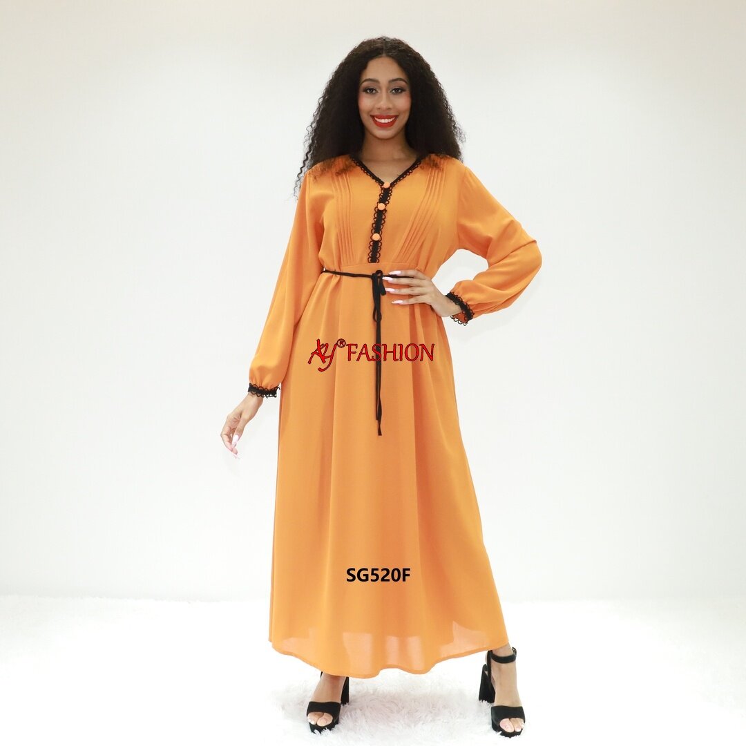 Modest dress abaya scurf SG520F Tanzania clothing Hijab dress