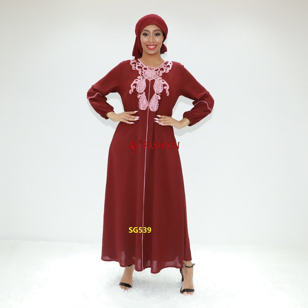 Vestido modesto lote abaya ay moda sg539 nigeria boubou vestido etéreo