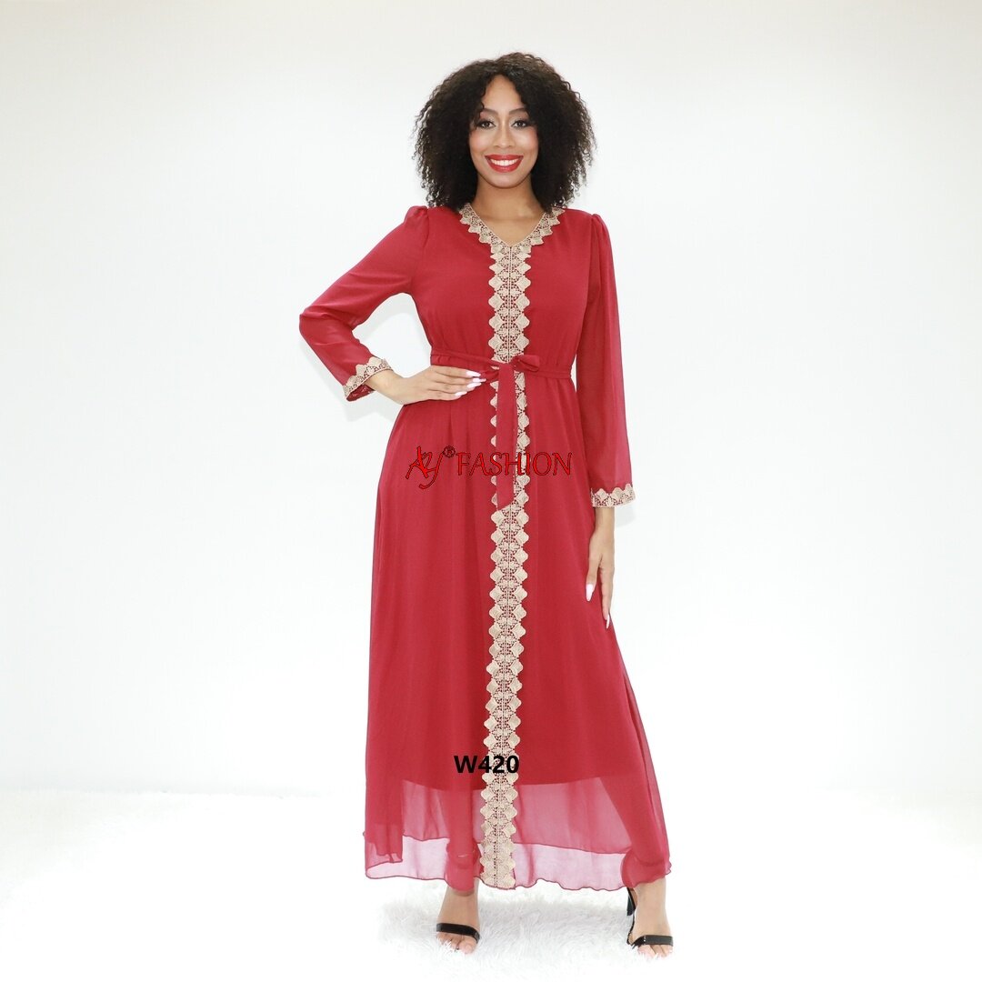 Embroidered attire ladies dresses rushed AY Fashion W420 Abidjan Fashion ladies dress