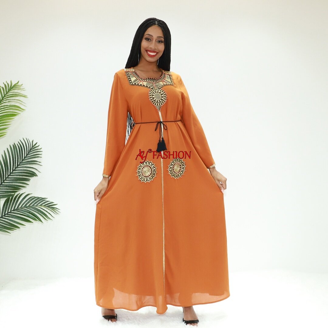 Desgaste modesto egípcio abaya jalabiya 8688 Abidjan Abaya Islâmico Modesty Dress