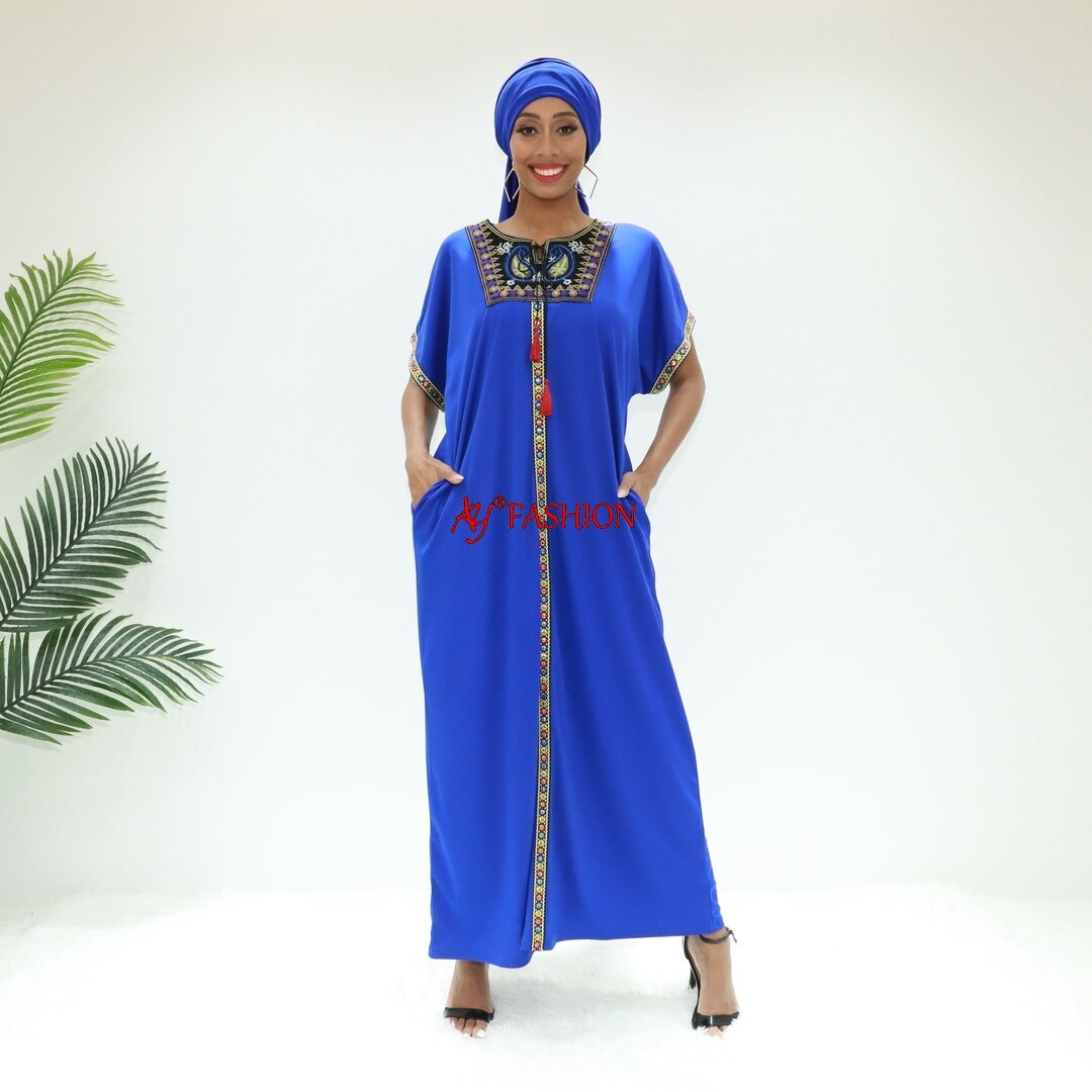 Vestidos africanos Fouard Africain BL2347F Camarões Moda Islâmica Modesty Dress