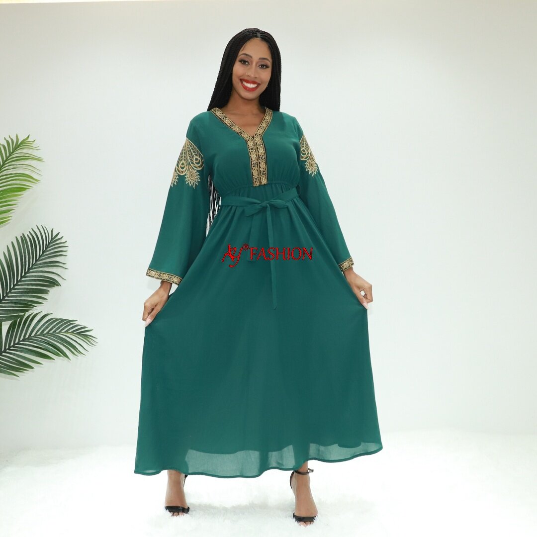 Исламская одежда Bodycon Maxi платье Ay Fashion SG40012 Abidjan Fashion Kaftan