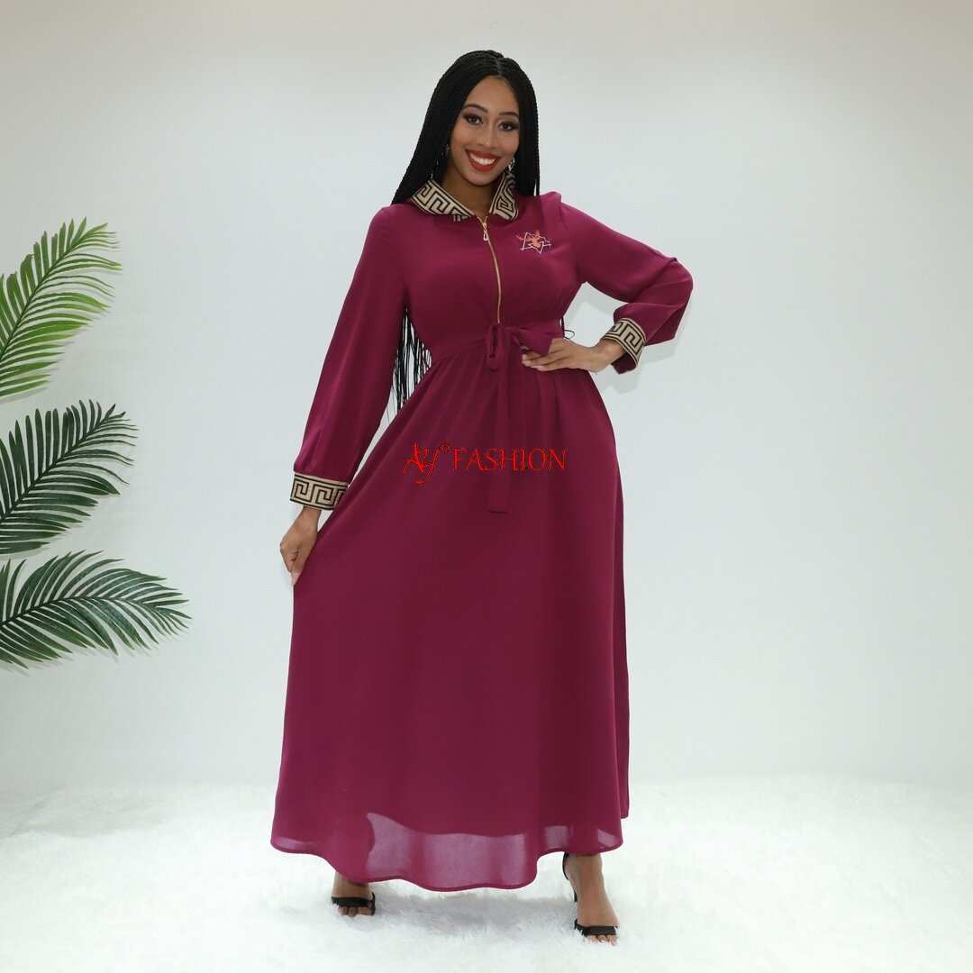 Jilbab Egipcio Boubu Nuevo estilo Ay Fashion SG40055 Camerún ropa Damas Vestido