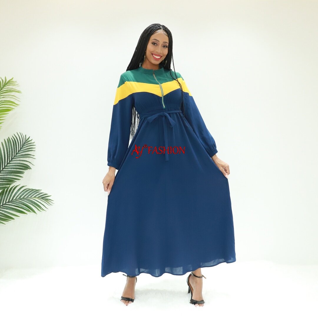 Kimono-style dress ethiopian traditional clothes AY Fashion SG40072 Cameroon boubou abaya