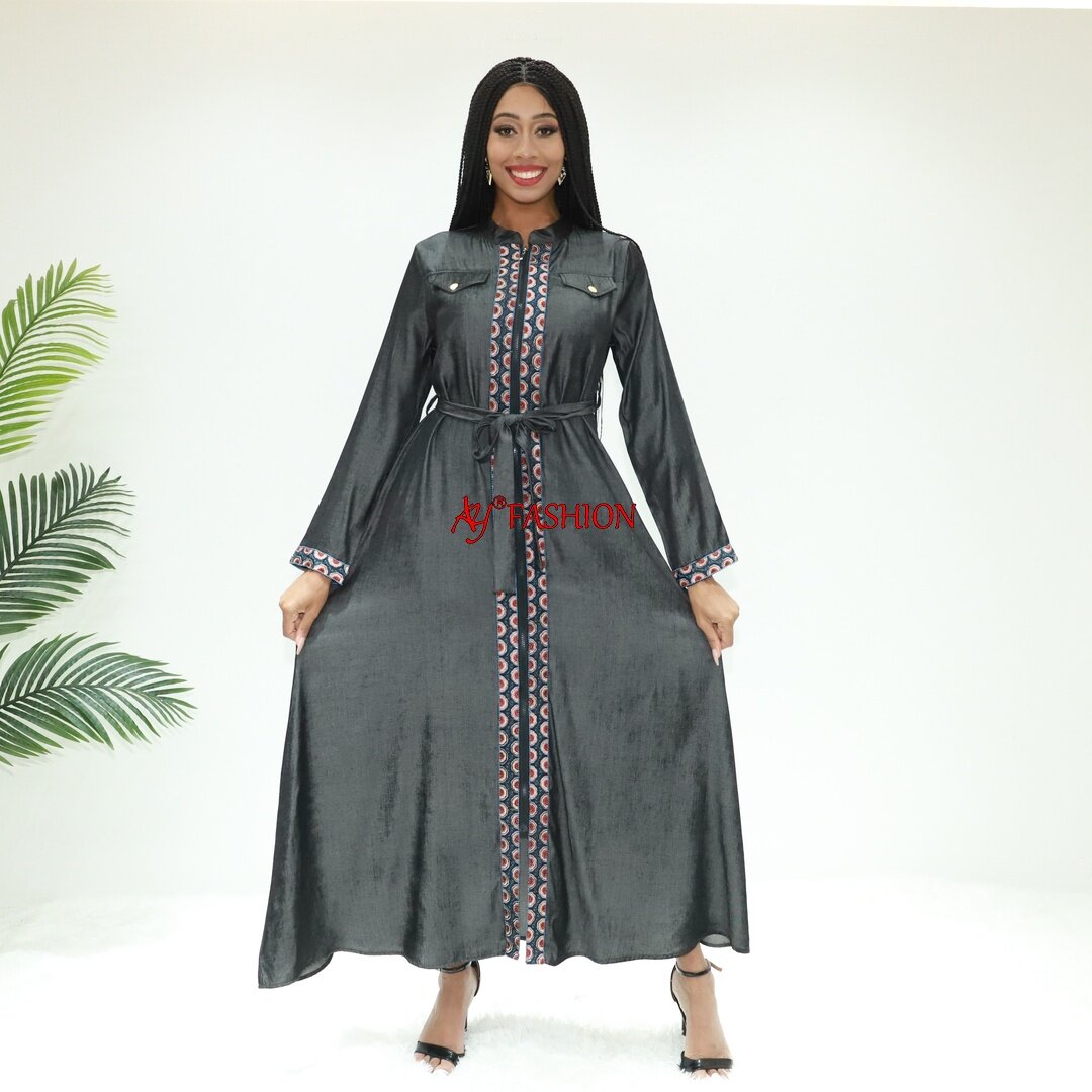 Élégant abaya robe musulmane traditionnelle SG40077 Tanzanie Abaya Robe arabe