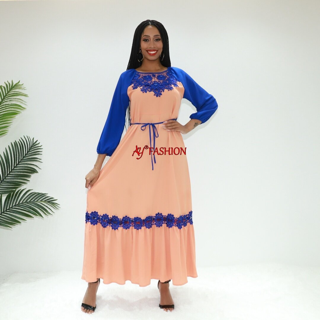 Robe modeste robes longues Lady Ay mode SG606 Nigeria Fashion Long Robe