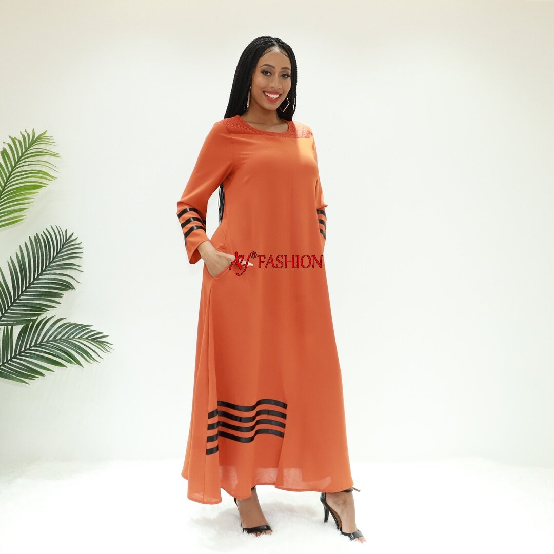 Roupas africanas mais enviadas na Mauritania SG610 Gana Round Robe Long Robe