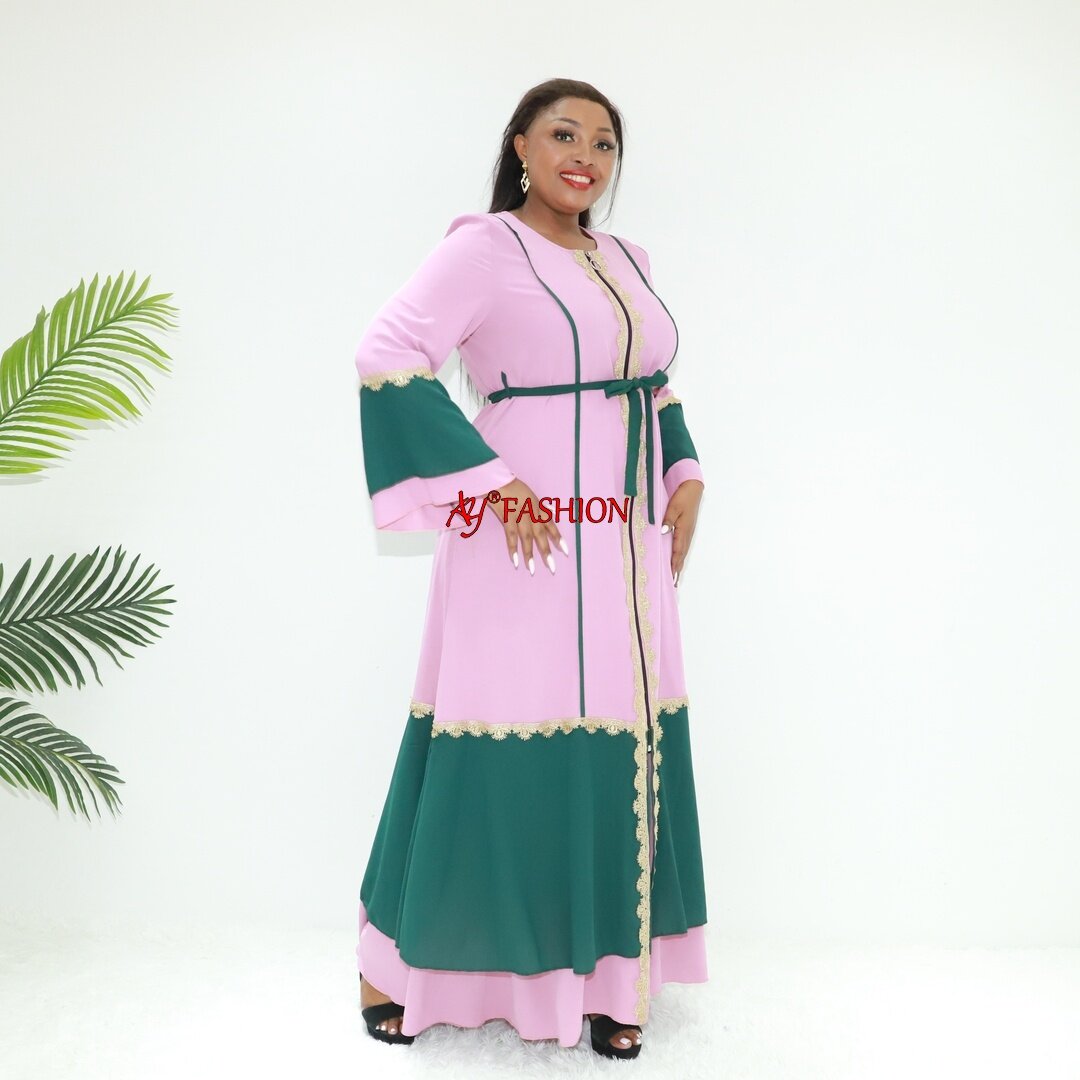 Elegante Abaya Abaya da Sera 8695 Camarões Vestido Muçulmano Hijab Dress