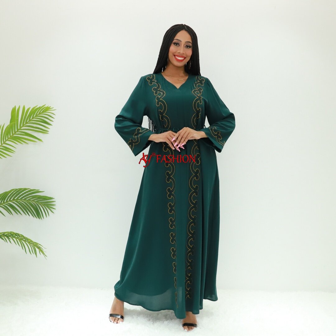 Modest wear christmas dress ladies AY Fashion 8726 Ghana kaftan Muslimah dress