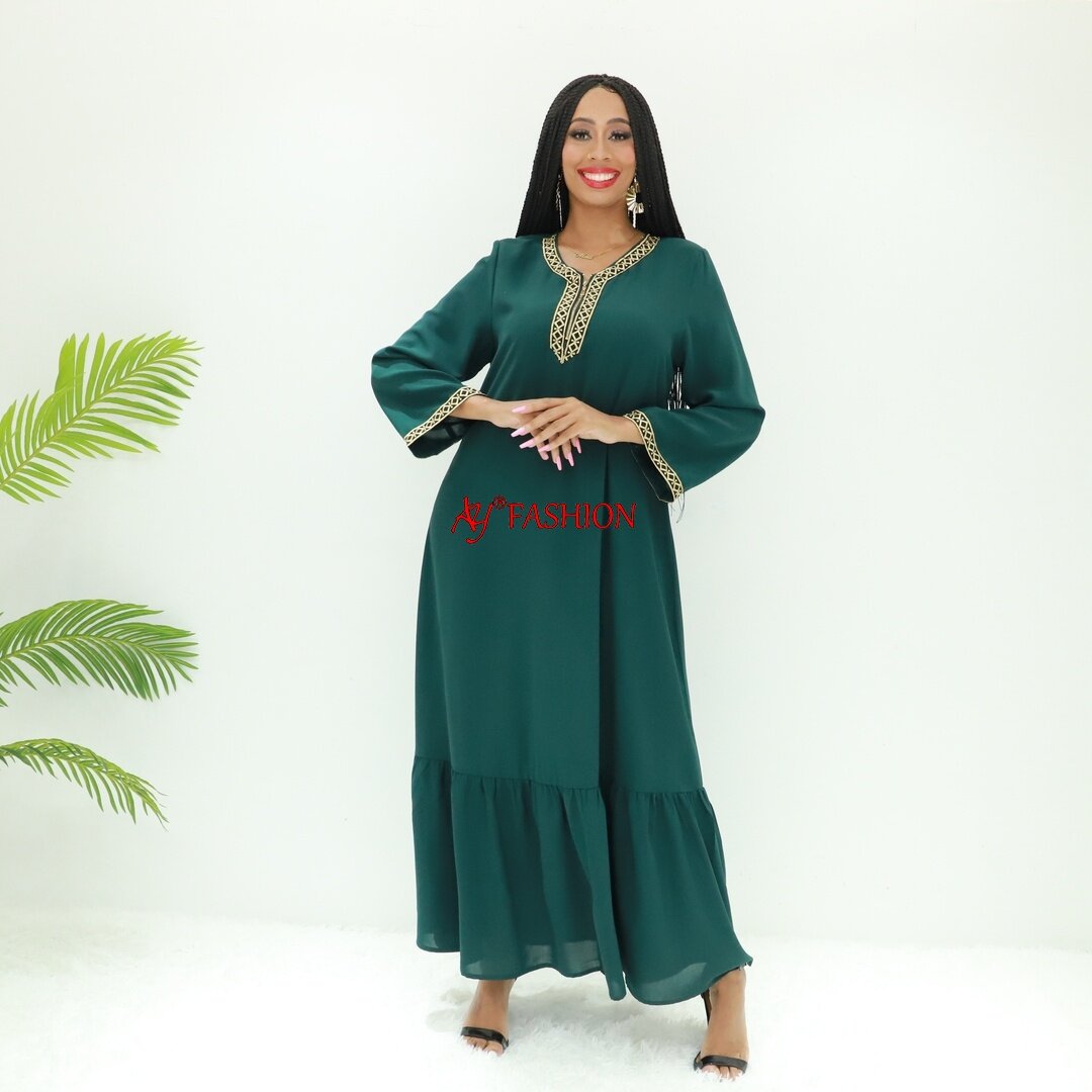 アフリカンドレスフォーマルレディースドレスAYファッション8727 Abidjan Caftan Abaya