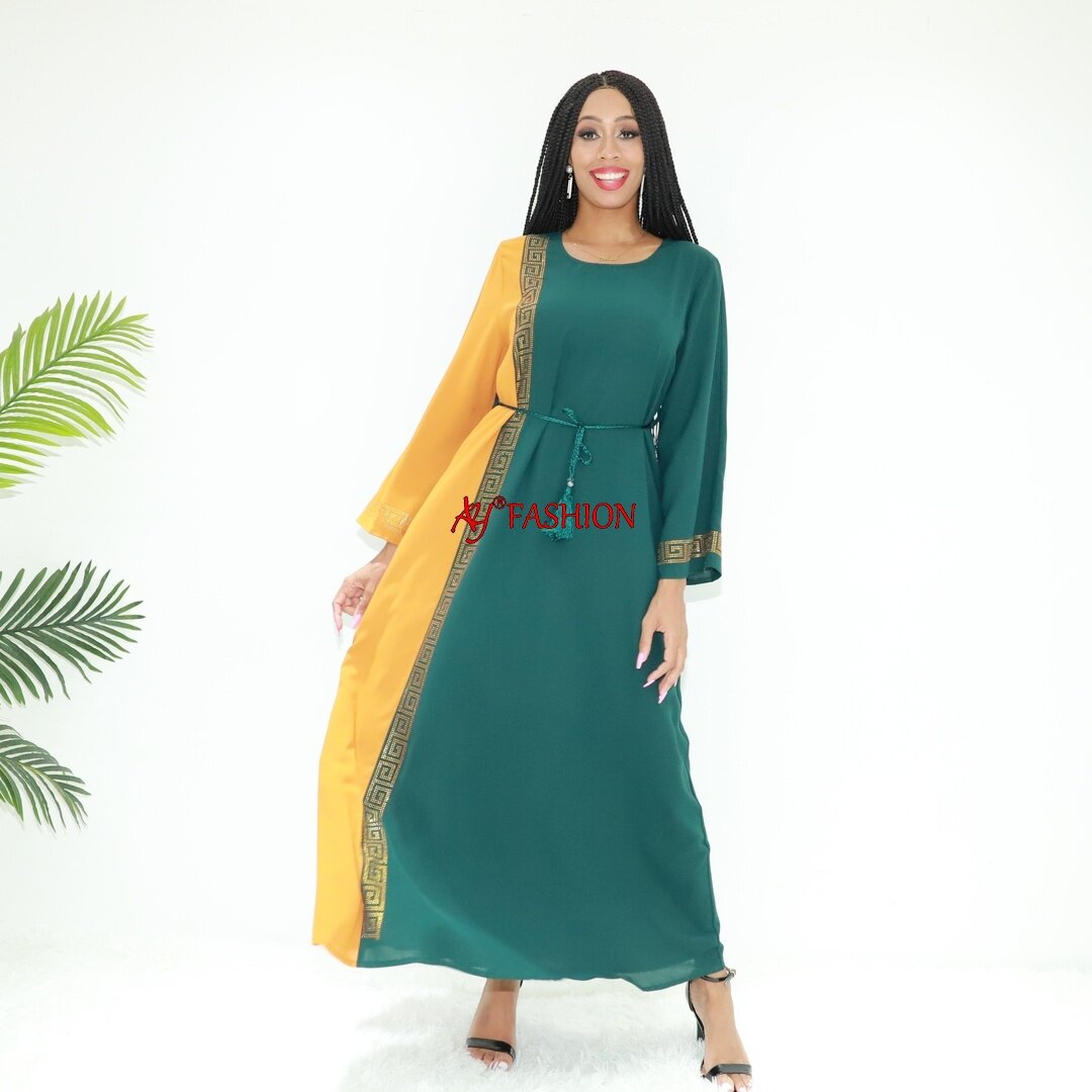 Vestido solto colorido abaya ay moda 8741 Abidjan Abaya Ethereal Dress