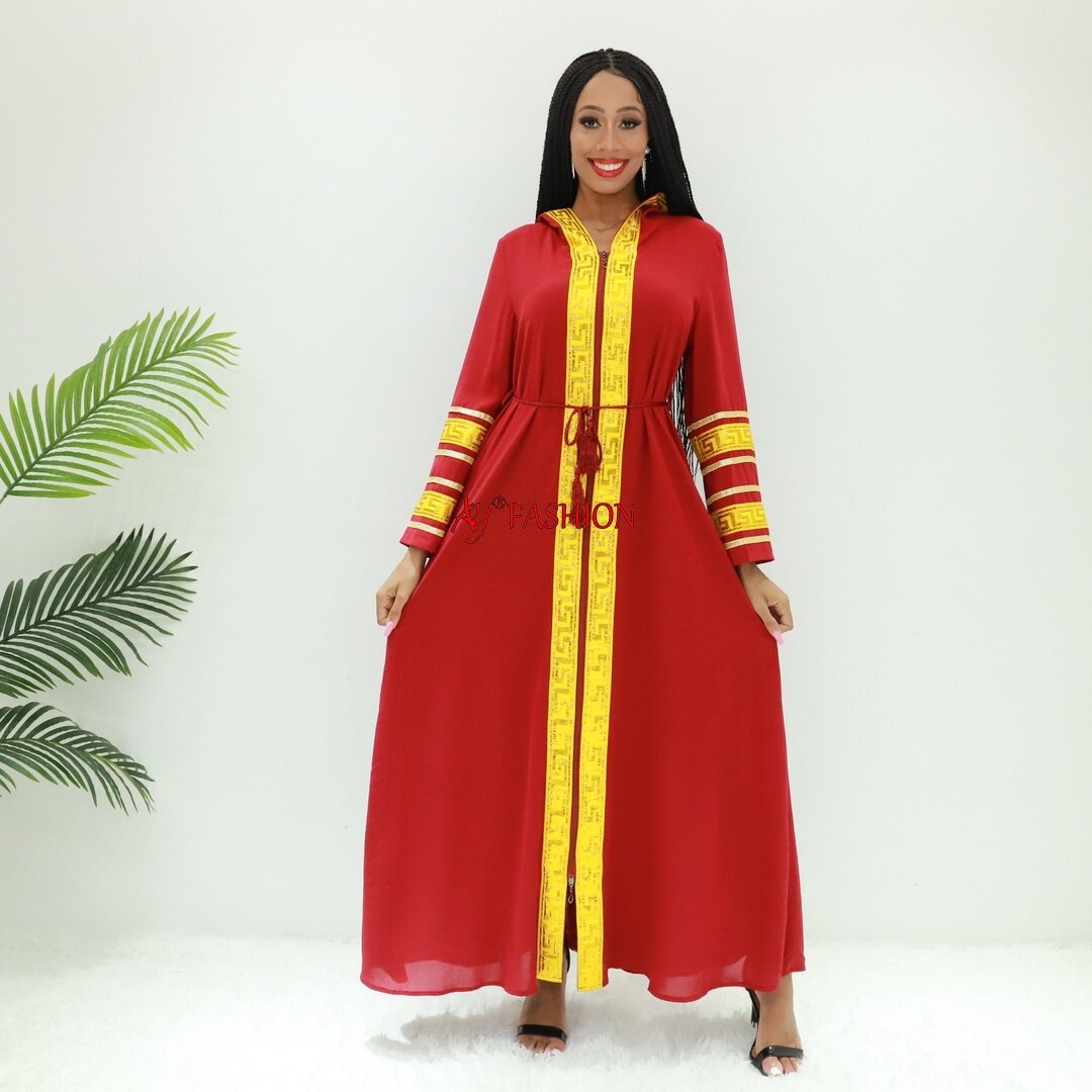 Robe de style kimono Sénégalais Boubou 8749 Tanzanie Abaya Robe de modestie islamique