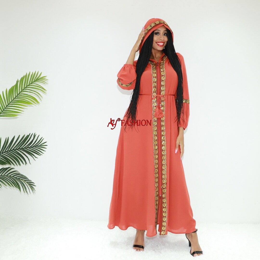 Robe à usure modeste pour musulman 8751 Vêtements de ghana tenue musulmane traditionnelle