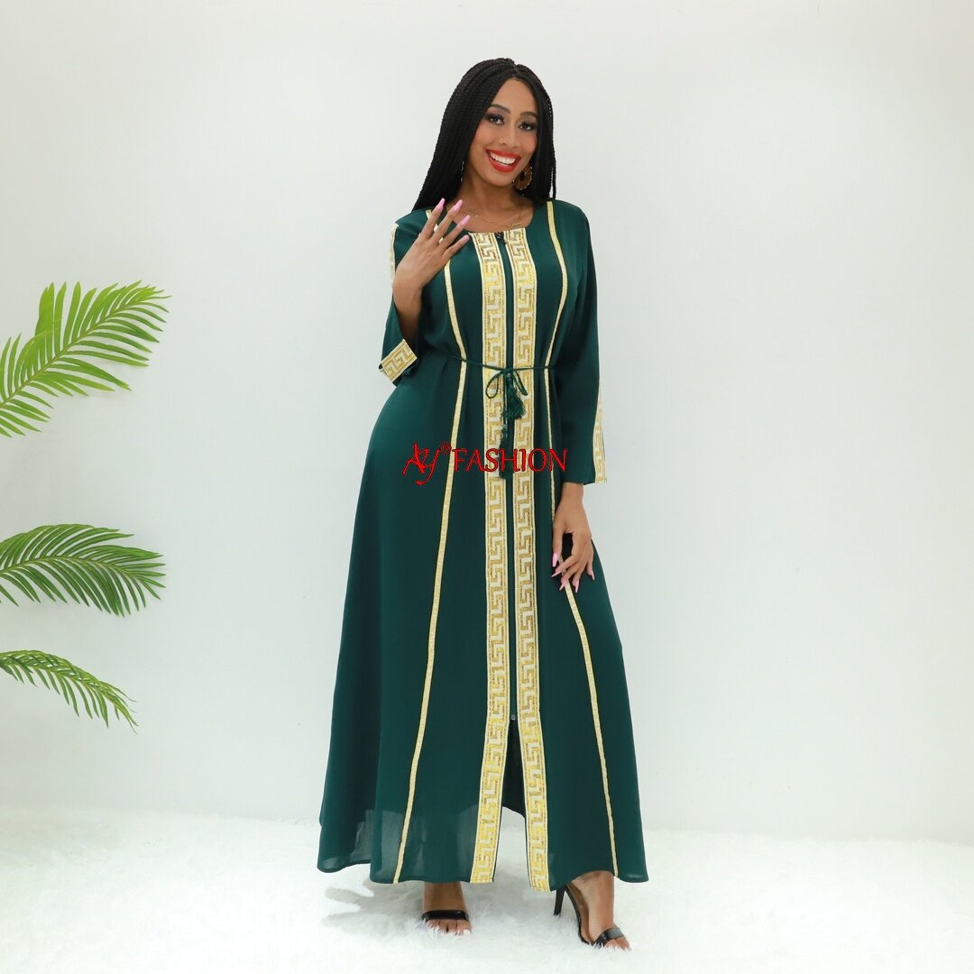 Loose-fitting gown ladies shale dress 8752 Abidjan kaftan ladies fashion dresses